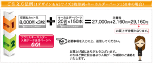 東京都調布市の印刷会社アクセスワールド企画のオリジナルキーホルダー制作のご注文例